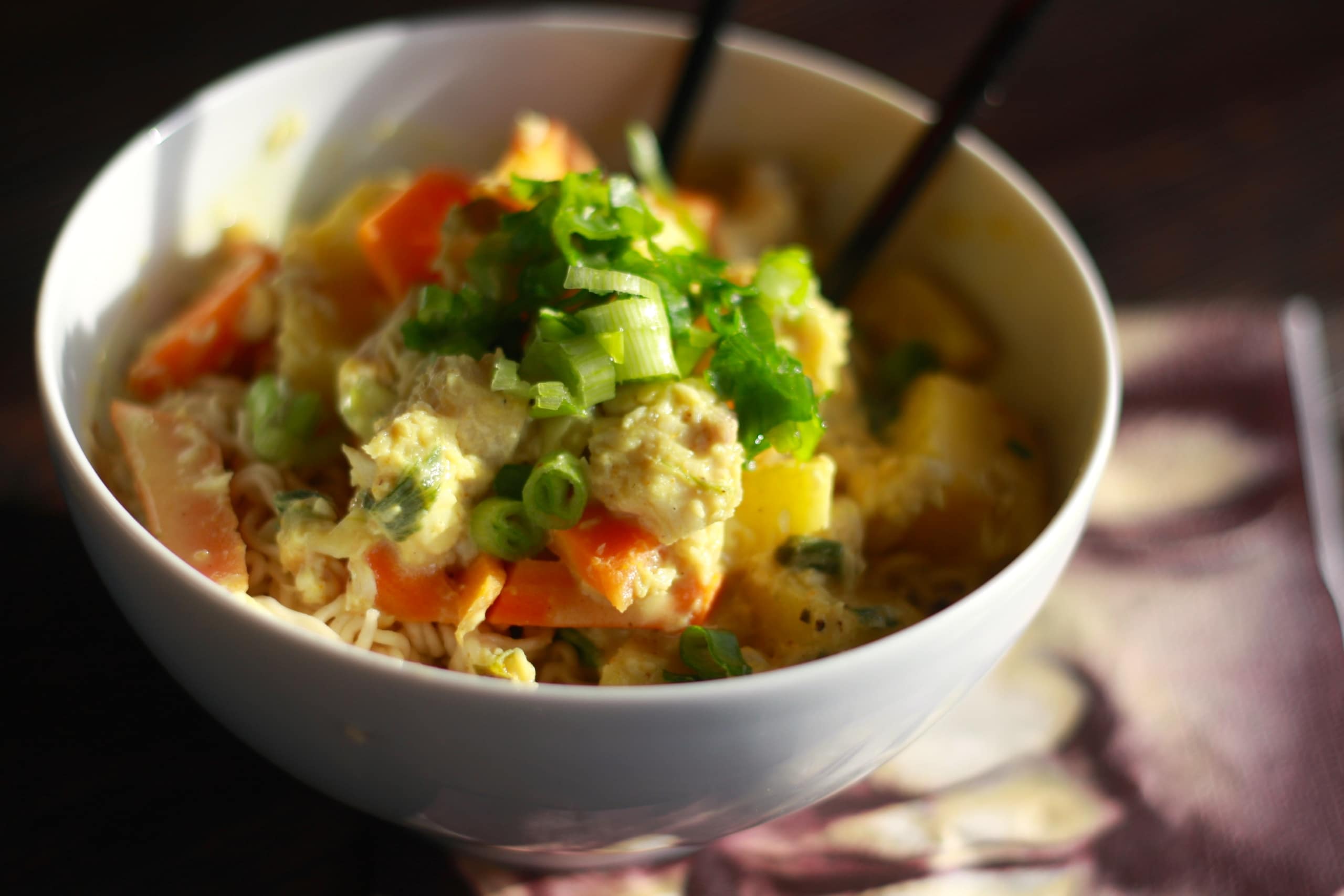 Fisch Curry mit Ananas Kokosmilch