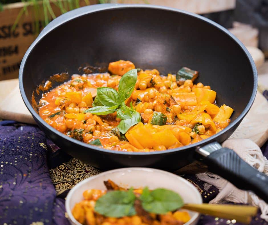 Auberginen-Paprika-Pfanne