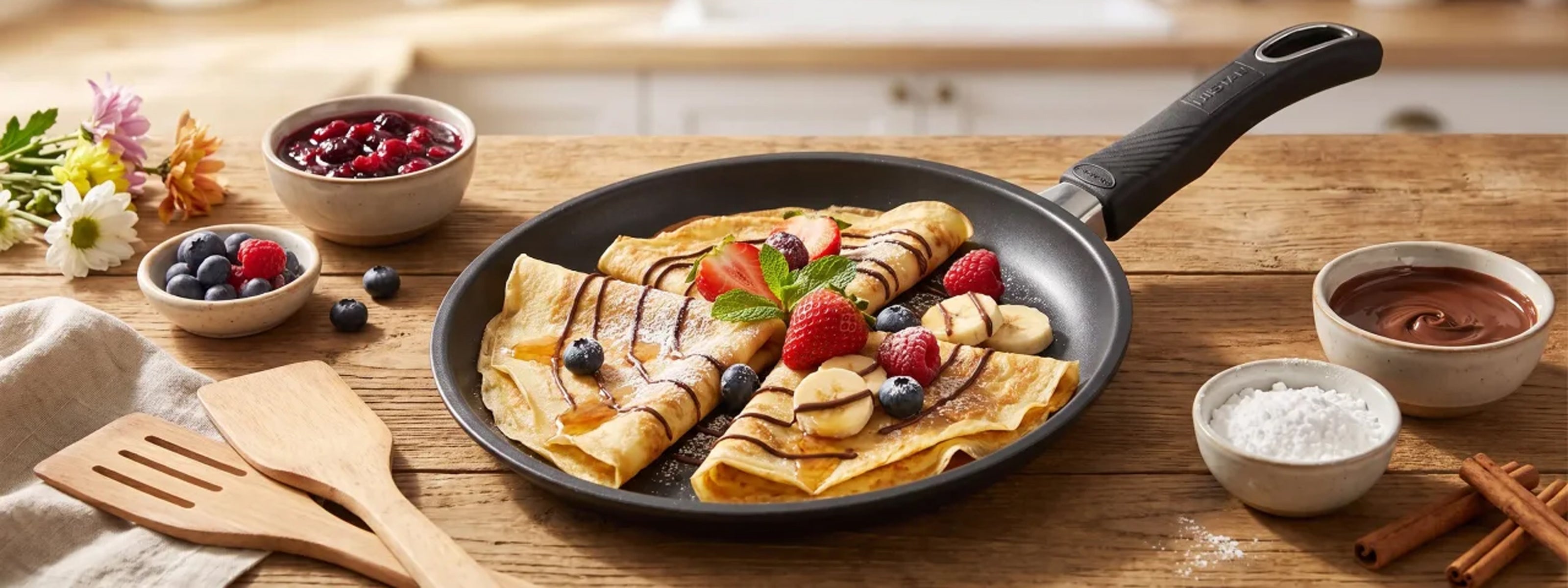 Crepe Pfannen – für hauchdünne Pfannkuchen im Handumdrehen