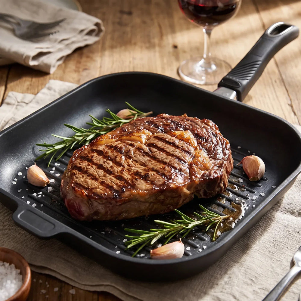 Guss-Grillpfanne eckig 28 x 28 cm