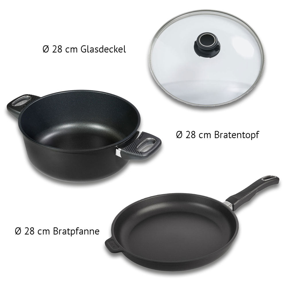Set Topf mit Pfanne groß