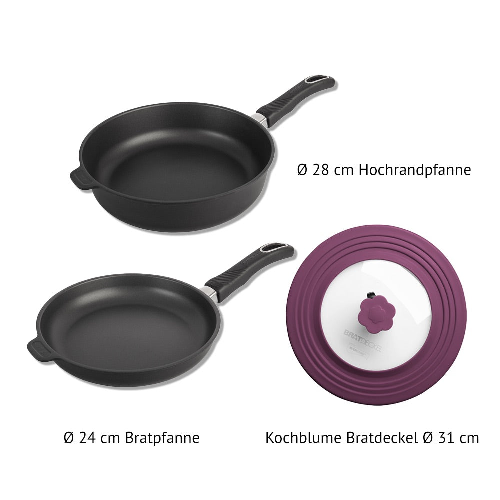 Pfannen-Set mit Bratdeckel