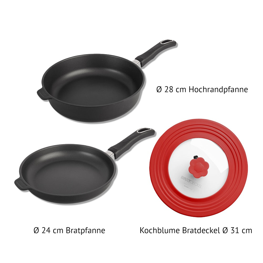 Pfannen-Set mit Bratdeckel