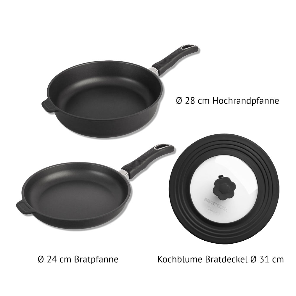 Pfannen-Set mit Bratdeckel