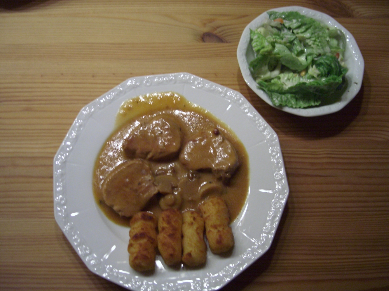 Filet-Topf mit Pilzen