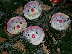 Lustige Schneemännchen – Cupcake