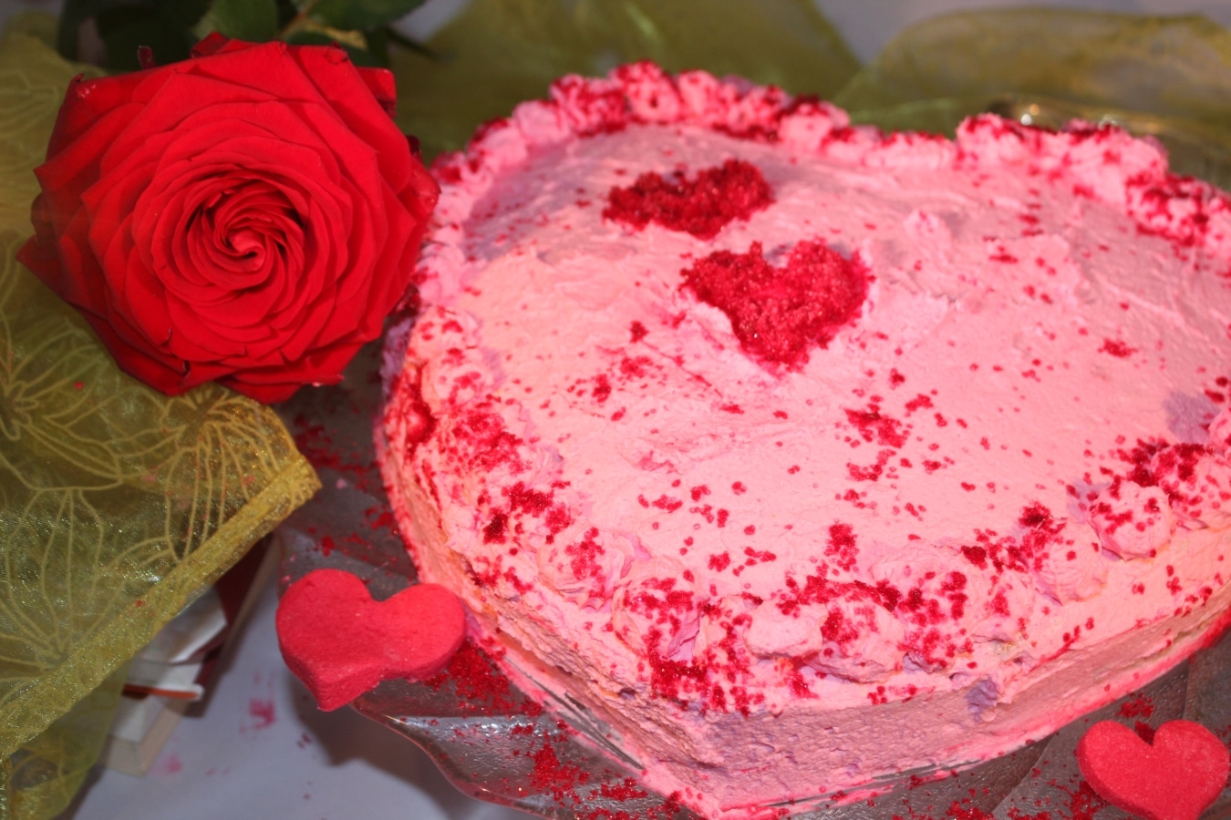 Himbeer Mascarpone Torte in Herzform