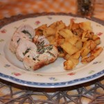 Putenröllchen mit Rosmarinkartoffeln