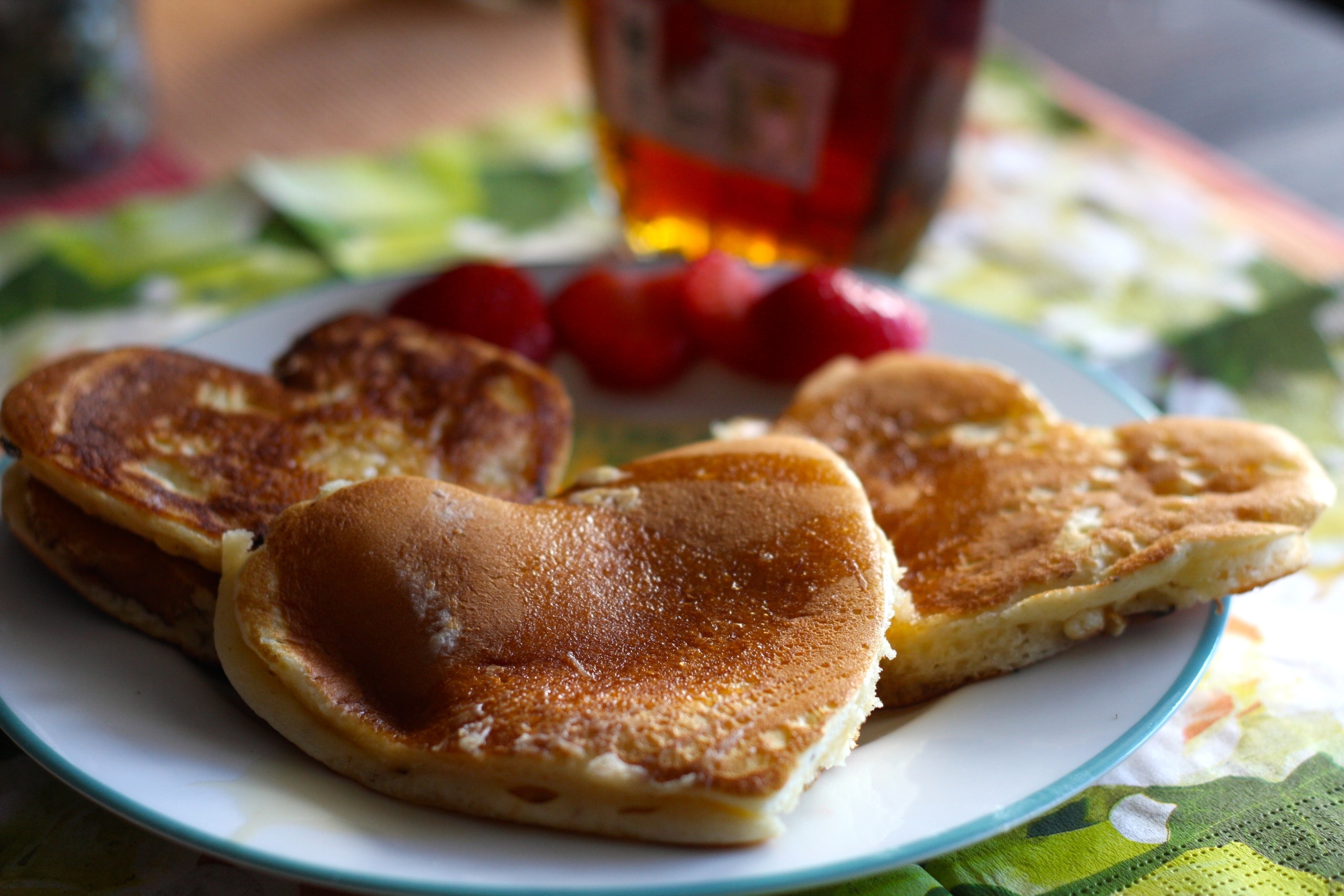 Herz Pancakes aus der Gundel Pfanne