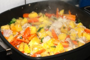 Fisch Curry mit Ananas Kokosmilch
