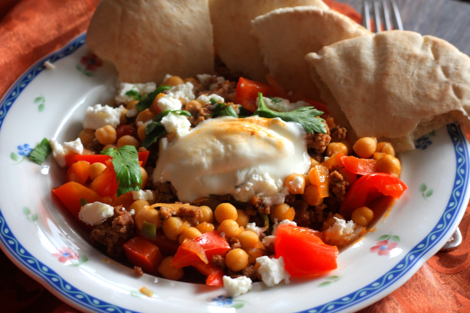 Kichererbsen-Hack-Pfanne Orientalisch