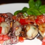 Gefüllte Tintenfisch Tuben