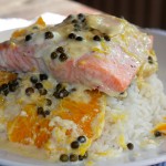 Lachs auf Orangen