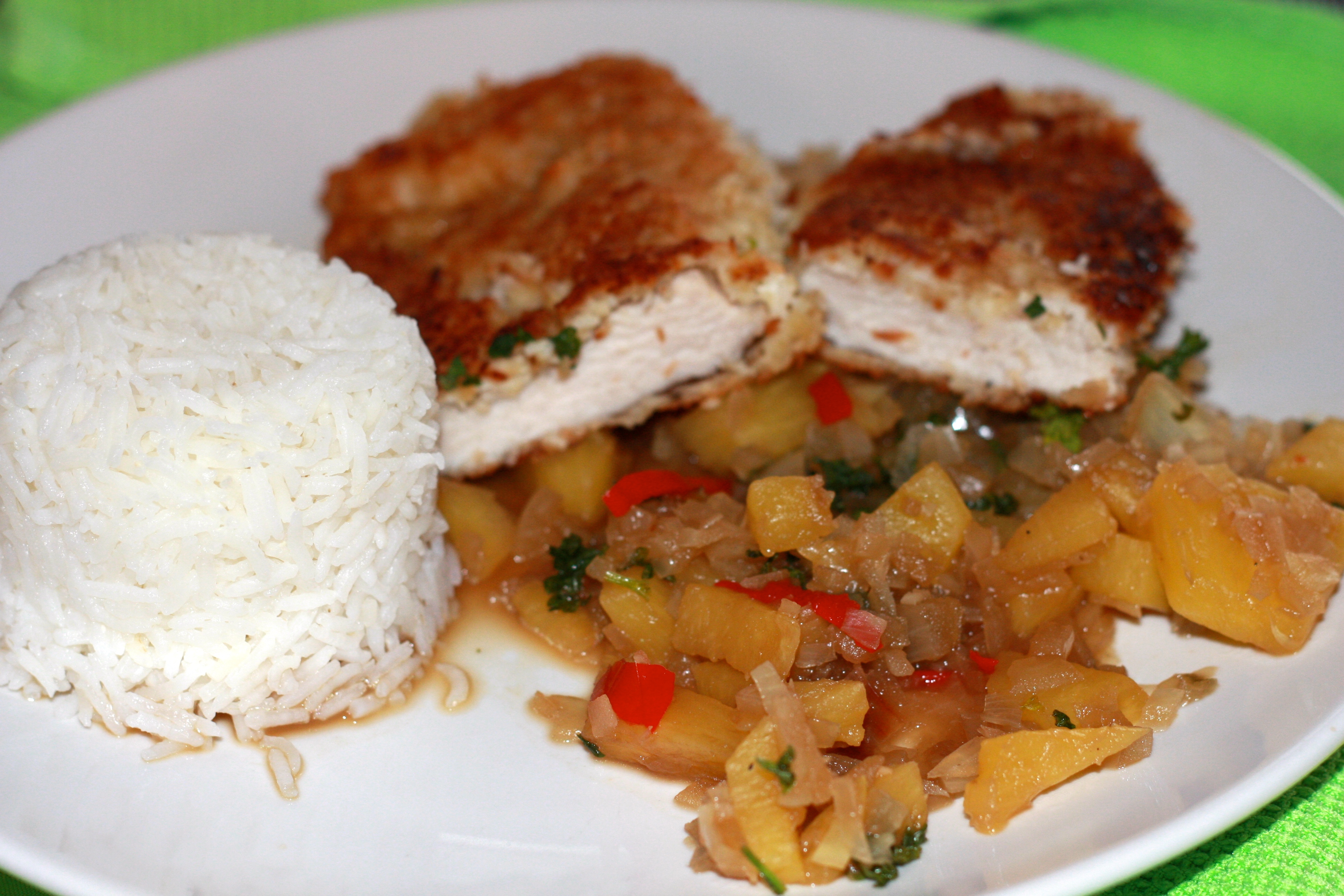 Exotische Putenschnitzel mit Ananas-Chutney