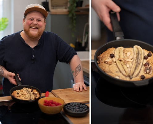 Bananenbrot aus der Pfanne