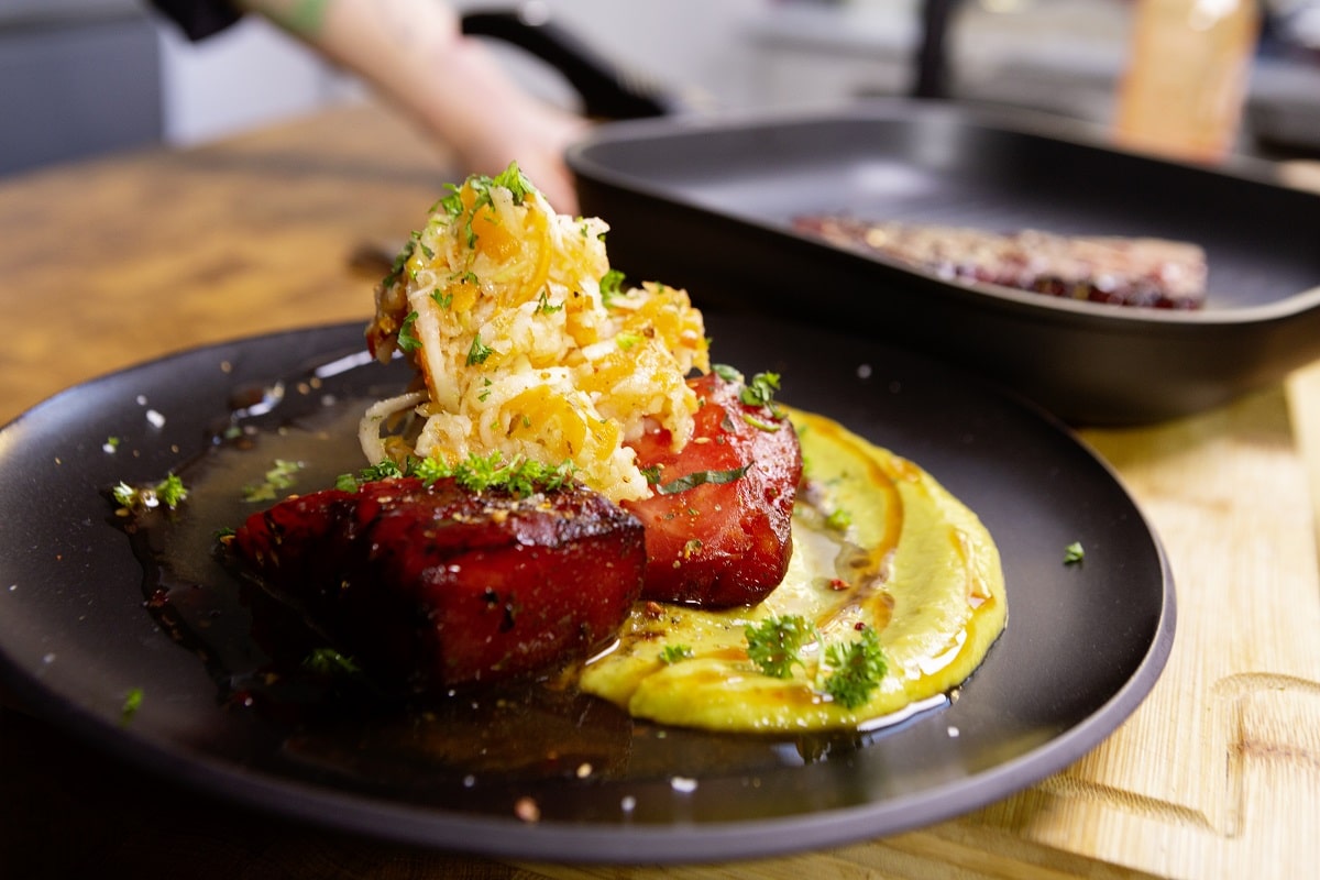 Gundel Pfannen Timo Franke gegrillte Melone