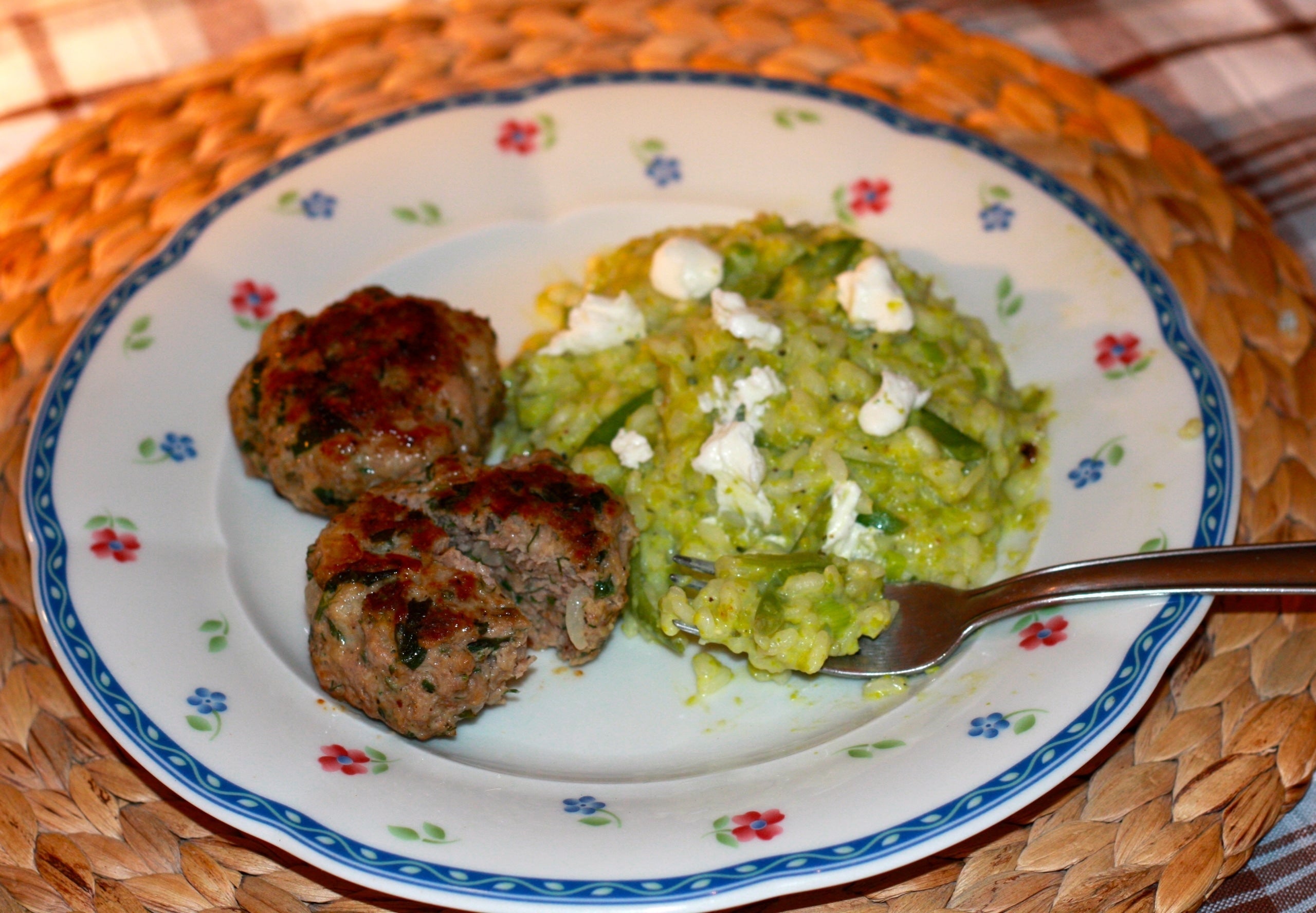 Risotto, Frikadellen mit vielen Kräutern