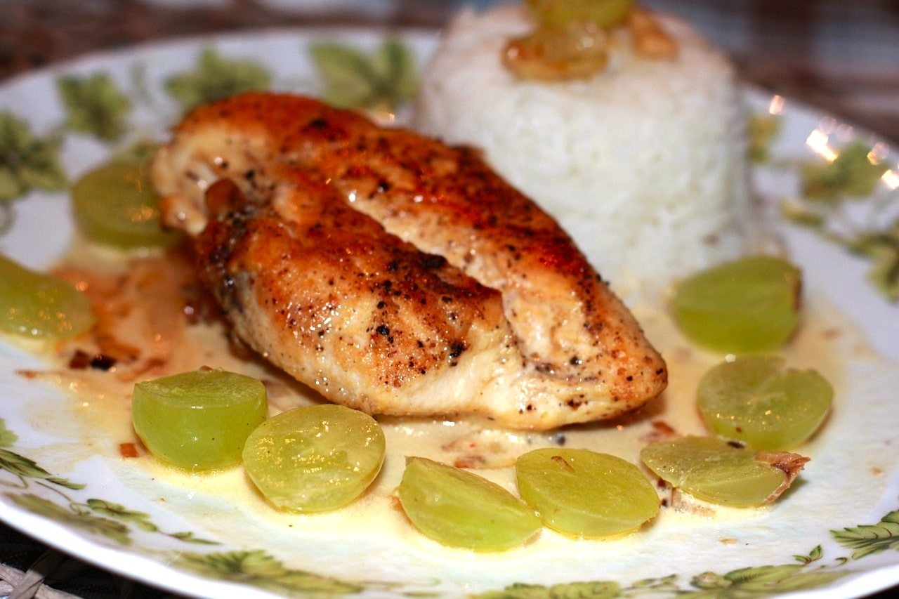 Hähnchenbrust mit Riesling-Sauce