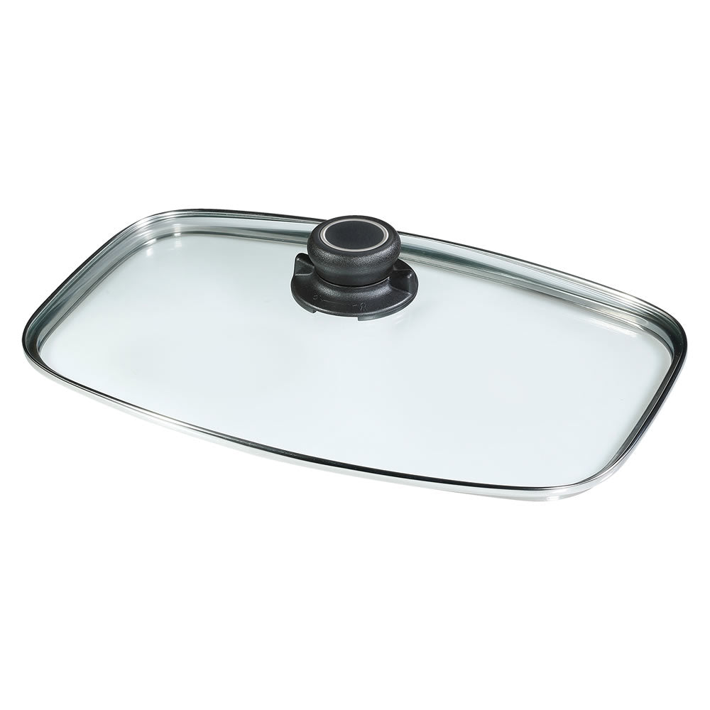 Glasdeckel mit Ventil für Guss-Bräter klein