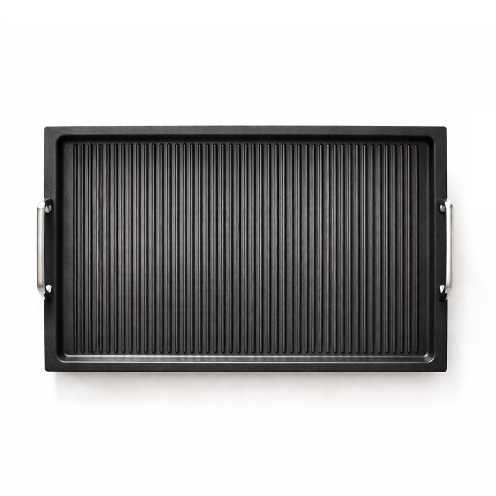 Guss-Grillplatte mit Seitengriffen 53 x 33 cm - Grillboden