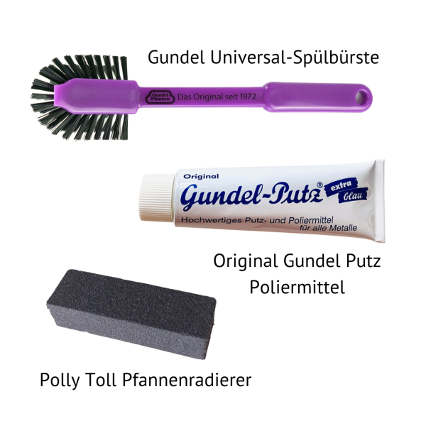 Gundel Pfannen Putz-Set plum