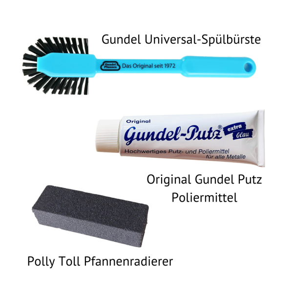 Gundel Pfannen Putz-Set türkis