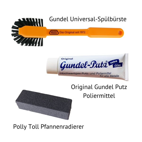 Gundel Pfannen Putz-Set mango